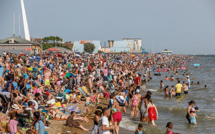 Busy beach